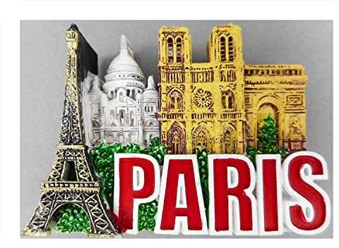 Magnet Souvenir Paris 6,5 x 5 x 2 cm Kühlschrankmagnet Stadt Figur Deko GCG 0010
