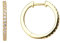 Xenox Damen 925 Sterling Silber Creolen 18 mm mit Zirkonia in goldfarben - CREOLEN - XS8663G