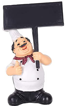 Schreibbare Tafel-Figuren aus Kunstharz, Chef-Figuren, französischer Kochkoch, Sammlerstück, Einweihungsparty, Handwerk, Geschenke, Statuen für Zuhause, Bar, Geschäft, Couchtisch, Küchendekoration