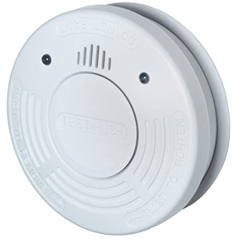 Mercury 10 Year Life Span Smoke Alarm with Sealed Battery & Hush Button Feature, White