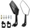 ETOPARS 1 Paar 10mm 8mm Motorrad Rückspiegel Universal Motorrad Lenkerendenspiegel Motorrad Spiegel Lenkerspiegel Seitenspiegel 360 Grad Einstellbar