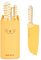 hecef Kitchen Knife Set with Detachable Block, Non-Stick Coated Knife Block Set, 5 PCS Sharp Knife Set for Cooking (Yellow)