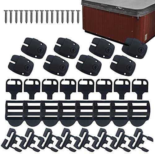 Fulenyi reparación para jacuzzis | Hot Tub Clips reparación pestillos, bloqueo clip con llaves y hardware, accesorios