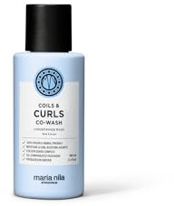 Maria Nila Coils & Curls Co-Wash, 100 ml, For Curly & Wavy Hair, Jojoba oil to Stay Hydrated while Washing, Shea butter for Curl Enhancement, 100% Vegan