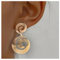 Allereya Vintage Kreis Spirale Ohrring Spirale Reifen Baumeln Ohrringe Runde Spirale Tropfen Ohrringe Gold Geometrische Kreisförmige Ohrringe Schmuck Für Frauen Und Mädchen