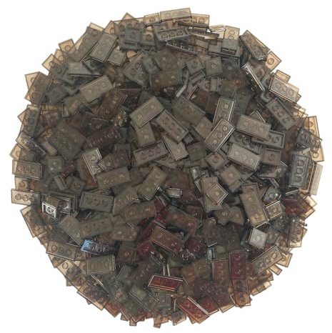 Q-Bricks Tiles (1 x 1.1 x 2.2 x 2.2 x 4) traffic black transparent 024 / bag 1000 pieces.