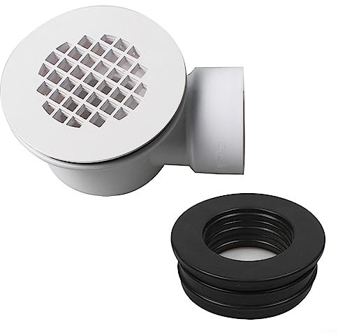 Low Profile Shower Drain, 1.5 Side Outlet Drain, Stainless Steel Floor Drain Profile Shower Drain Assembly with Perforated Strainer