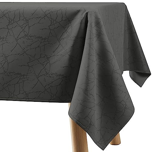 Filumi Tischdecke 140x260 cm Grau Abwaschbar Für Indoor Outdoor Marmormuster Manil