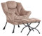 SESHINELL Lazy Chair mit Ottomane, moderner Akzentstuhl, zeitgenössischer Lounge-Sofastuhl mit Armlehnen, Lesestuhl für Wohnzimmer, Schlafzimmer, Büro