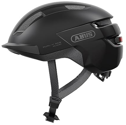 ABUS Fahrradhelm Purl-Y ACE mit LED-Licht – geeignet Fahrten auf E-Bike und S-Pedelec – Trendiger NTA-Schutzhelm für Erwachsene und Jugendliche – Schwarz, Größe L