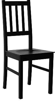 Mirjan24 Esszimmerstuhl Bednir IV DR, B:43 x H:94 x T:48 cm, Rahmen aus Buchenholz, Sitzfläche aus Holz, Stuhl für Arbeitszimmer Esszimmer Küchenstuhl Wohnzimmerstuhl (Schwarz)