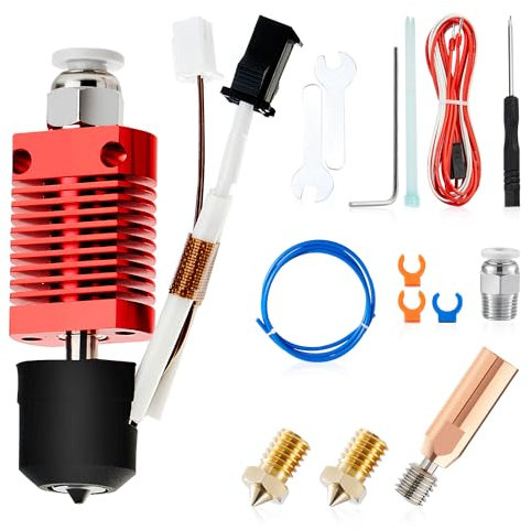 SAPLUSREPRAP Ender-3 Hotend Keramik Ganzmetall: Kompatibel mit Ender 3v2/3 Pro/Max/Ender-5 pro/Plus/CR-10/ Ender 5 Upgrade Extruder hotend, Schnellheizung, Hochgeschwindigkeitsdruck