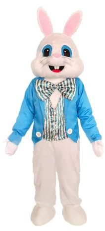 LOVIVER Osterhasen-Kostüm, Kaninchen-Kostüm, Kostüm für Erwachsene, Kleidung, Cosplay-Kostüm für Karneval, Geburtstag, Halloween, Festival, Blau