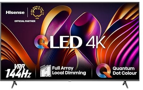 Hisense 65E7NQ Pro - QLED Gaming TV, 65 Pulgadas Televisor, VRR 144Hz HSR 240 fps, AMD Freesync Premium Pro, Barra de Juegos, Solución HDR Total, Dolby Vision IQ & Dolby Atmos (Nuevo 2024)