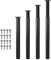 Izrielar Lot de 8 pieds de meubles en métal réglables 70 à 110 cm - En acier - Charge maximale : 200 kg - Avec 16 vis - Pour meubles, canapé-lit, table de chevet, armoire (noir)