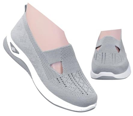 Zapatillas OrtopéDicas para Mujer,Zapatillas Sin Cordones Mujer Verano para Caminar,Zapatos Mujer CóModos,Transpirables Ligeros Y Antideslizantes Zapatillas OrtopéDicas de Plataforma Ligeras