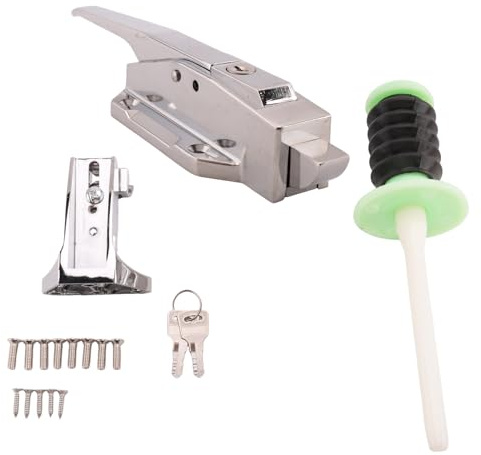 yksiahfi Freezer Door Handle Set with Adjustable Offset Strike and Inside Release and Keys