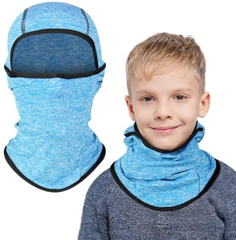 AYPOW Kinder Sturmhaube Winter 2-8, Multifunktional Winddicht Fleece Warm Skimaske Radfahren Gesichtsmaske unter dem Helm, Sturmmaske Mütze mit Halswärmer für Jungen Mädchen, Winter Outdoor Sport