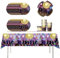 Fuwraixis 61 pièces de vaisselle pour soirée disco-Décoration de vaisselle pour fête de la musique-Fête d'anniversaire pour enfants-Kits de fournitures de fête-Jusqu'à 20 personnes