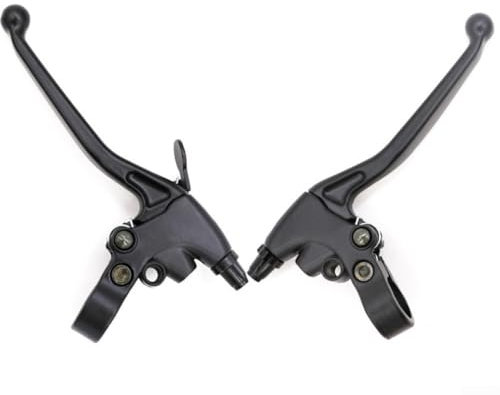 Vilgftyiet 1 Paar Fahrradbremshebel, verlängerter Griff, Feststellbremshebel, Aluminiumlegierung, verdickter Bremshebel mit Parkfunktion für Dreiräder