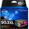 Uniwork 953XL Multipack Druckerpatronen Kompatibel für HP 953 XL für HP Officejet Pro 7720 7740 Patronen 8710 8715 8720 8210 8730 7730 8740 8718 8728 8719 8725 8218 (953XL Gelb Schwarz Cyan)