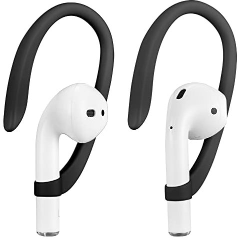 ICARERSPACE Ear Hooks Compatible with Apple AirPods 1, 2, 3, Pro and Pro 2, Anti-Slip Sports EarPds Ear Hooks for AirPods 1, 2, 3 Pro and Pro 2- Black