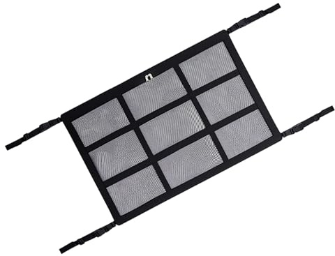 Gepäcknetz Auto 70×50cm, Fancysky Gepäcknetz Auto für Aufbewahrung, Doppelschicht Gepäcknetz Auto, Auto Gepäcknetz Himmel, Gepäcknetz Wohnmobil Decke für Vier Dach Armlehnen Auf Autos, Jeeps, Van, Suv