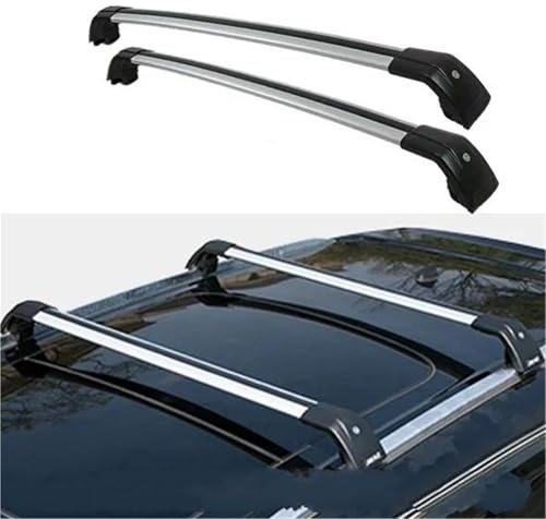 Dachträger Für Dacia Für Duster Für Dustrt 2018 2019 2020 2021 2022 Seitenstangen Aus Aluminiumlegierung Querschienen Dachgepäckträger Gepäcklast 200 Kg Dachgepäckträger(Sliver Black)