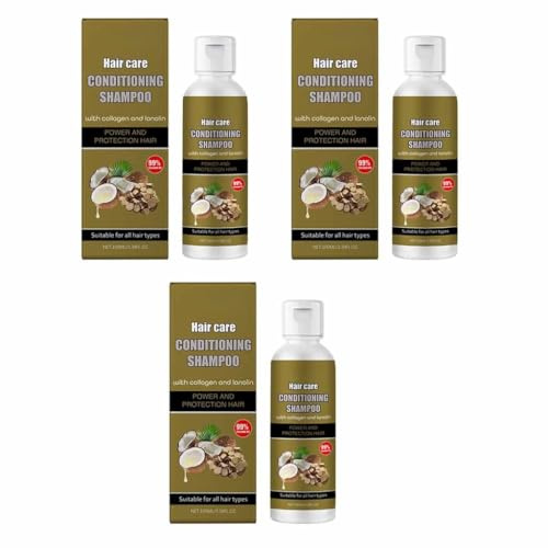Herbal Shampoo - Gentle Cleansing, Scalp Refreshment, Hydrating & Moisturizing, Adds Shine & Softness, Mild Daily Use Formula(3PCS)