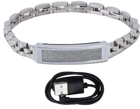 Annadue Bracciale Intelligente con Cardiofrequenzimetro, Fitness Tracker per per IOS, Promemoria Chiamate 5.3, Tracker di attività Impermeabile, Contapassi per Donne e Uomini (SILVER)