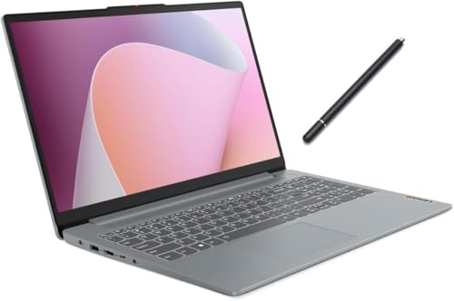 Lenovo IdeaPad Slim 3i 15.6 FHD Touch Laptop|AMD Ryzen 5 7520U(Beat i7-1255U)|AMD Radeon 610M|Grey|Backlit| 8GB RAM DDR5 | 512GB SSD | Windows 11 Home | Bundle with Stylus Pen
