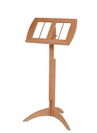 Hochwertiger Notenständerpost modern Buche geölt, individuell höhenverstellbar