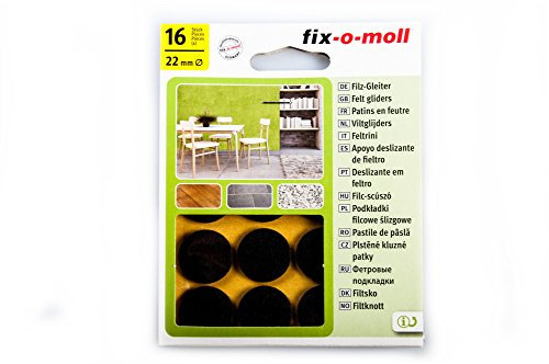 Ritterrath Filzgleiter braun 22mm 16St., 3566342