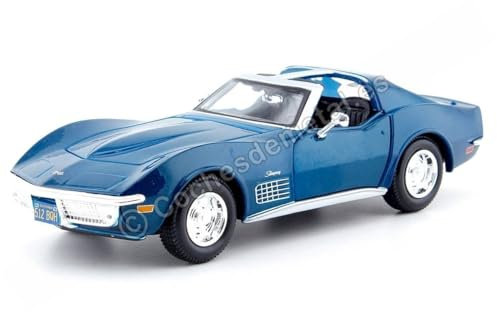 Maisto 31202 - Modellauto 1:24 Chevrolet Corvette 70, bronze, Blau