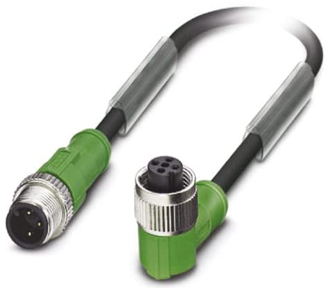Phoenix Contact SAC-3P-M12MS/ 1.5-PUR/M12FR konfektioniertes Sensorkabel 3-adrig Buchse gewinkelt / M12 Stecker gerade,