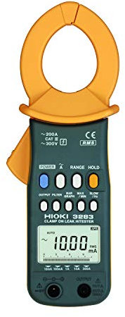 Hioki HiTester 3283 True RMS Clamp-Meter, 10mA to 200A AC Leakage Current, Conductors to 40mm, Frequency Measurement