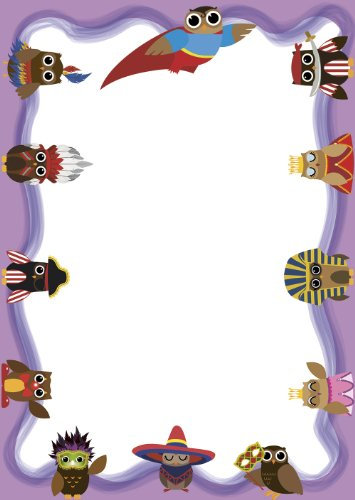 Briefpapier Motivpapier Eulen Fasching Karneval 100 Blatt DIN A4 90 g/m² 5613
