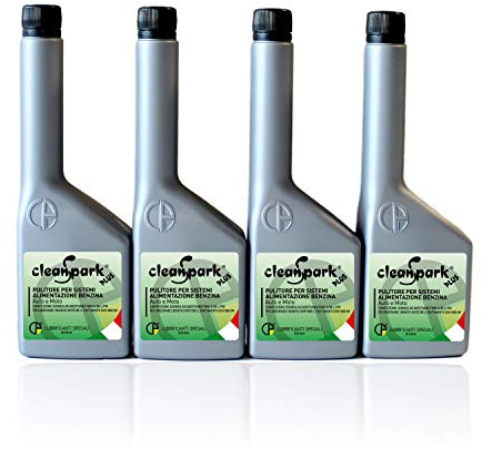 CleanSpark Plus - 500ml (4 Fläschchen á 125 ml) Reinigungsmittel Additiv für Benzin-Kraftstoffsystem (Autos und Motorräder)