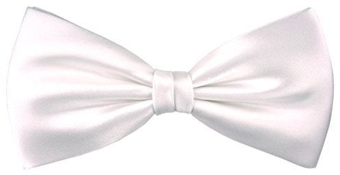 TigerTie schöne Fliege aus reiner Seide Weiss, Spitzenqualität