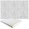 Arrowzoom 24 Panels Acustico Absorción Sonido Wedge Cuña 50x50x5cm Espuma Acústica Aislamiento Acustico Estudio de Grabación Casas Estudios Azulejos Incombustibles Insonorizados AZ1134 PERLA BLANCA