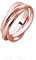 Elli Anello Intrecciato da Donna, in Argento 925, Placcato Oro Rosa, Misura 54