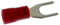 25x Capocorda a forcella parzialmente isolato 0,5-1,5mm² Diametro del foro M4 Rosso Capocorda ad anello Rame stagnato