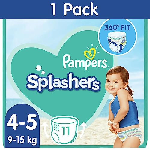 Pampers Splashers T4-5 Couches Culottes de Bain Jetables pour Protection Optimale dans l'Eau