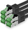 1aTTack.de Câble Réseau Cat7 Cat 7 10 GB/s - 5x 2m - RJ45 Ethernet LAN DSL Routeur Modem - Noir