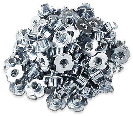 100 x Écrous à Griffes M8 x 10 x 20 mm Douilles à visser avec 4 Pointes pour la Fixation de Composants de la Fabrication