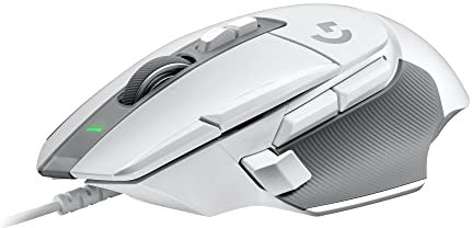 Logitech G G502 X Mouse Gaming Cablato - Switch Principali Ottico-Meccanici Ibridi LIGHTFORCE, Sensore per Gaming HERO 25K, Compatibile con PC - macOS/Windows - Bianco