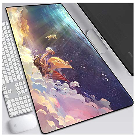 ITBT One Piece Tappetino Mouse Gaming, Grande Anime Mouse Pad XXL 800x300mm Confortevole, Lavabile, 3mm Antiscivolo Tappetino Scrivania Supporto per Ufficio Computer, Adatto per Computer e PC, M