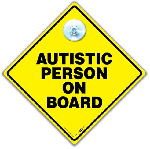 Autistic Person On Board Car Sign, Autistic Baby on Board Sign, Autistic Person Car Sign, Autism Sign, Autism Awareness Sign 14cm x 14cm