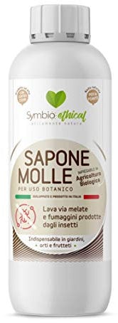 SYMBIOETHICAL - SAPONE MOLLE, Potenziatore Naturale della Difesa delle Piante, Corroborante ad Elevata Concentrazione, per Agricoltura Biologica, Made in Italy, 500 ml