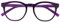 OPULIZE Blu-Lesebrille Blaulichtfilter Cool Rund Rahmen Federscharniere Verbessern Den Schlaf Computer Gaming Entspiegelt Lila Herren Damen B5-5 +1.00